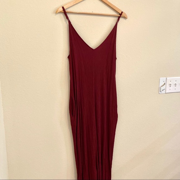 Lulus Burgundy V-Neck Maxi Dress - Picture 5 of 11
